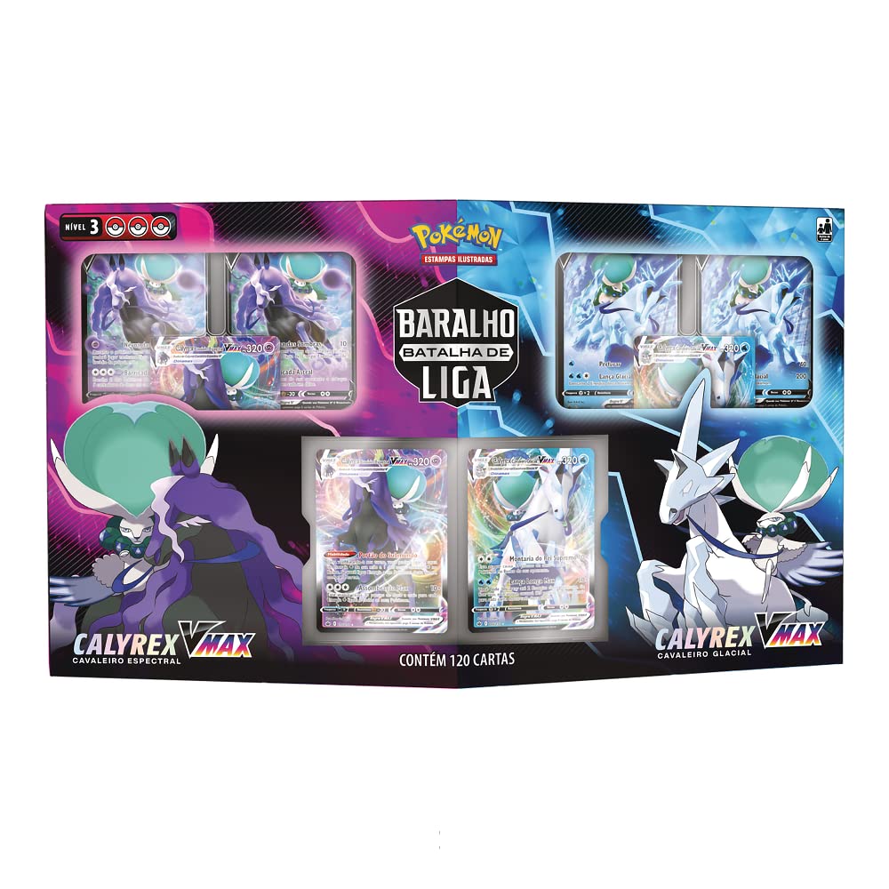 Batalha de Liga Pokémon Calyrex Vmax, Cor: Estampado - Copag